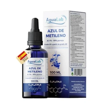 Image de Agualab Bleu de méthylène, solution à 1 %, 100 ml, 95 % pureté