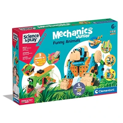Image de Clementoni 97860 Science and Play Build Mechanics Junior Compendium Jeu de Construction Enfants, Animaux à Assembler, Scientifique 6 Ans, fabriqué en Italie