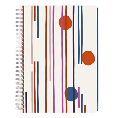 Image de Clairefontaine 115787C Un Carnet à Spirale Motifs Géométriques A5 14,8x21 cm 148 Pages Lignées papier blanc 90g Collection Punchy Line 4 visuels, livraison aléatoire
