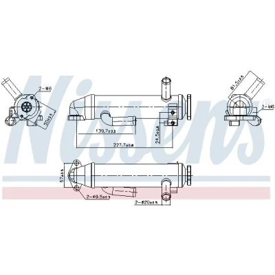 Image de NISSENS 989430 Refroidisseur EGR sans bypass de dépression