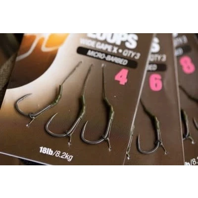 Image de Korda Loop Rigs Size 6 DF Wide Gape X 18lb