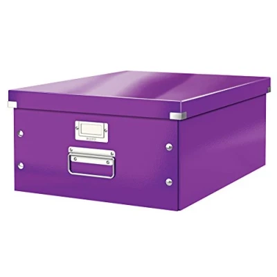 Image de Leitz Wow Click &amp; Store 60450062 Grande Boîte de Rangement A3 Violet
