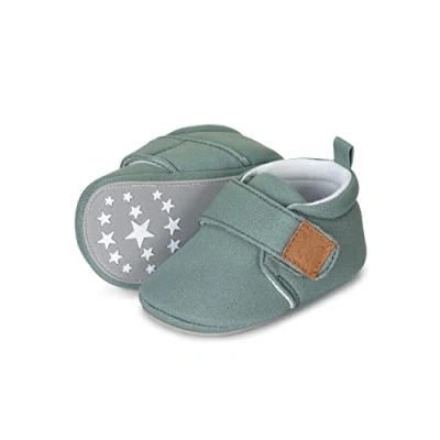 Image de Sterntaler Mixte Chaussures d&#039;éveil pour bébé uni Semelle de Mocassin, Vert, 19/ 20 EU (12 18 Months)