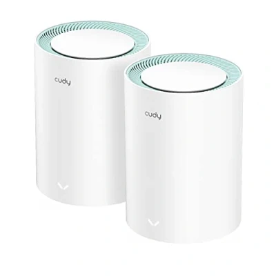 Image de Cudy M1300 2 PACK système Wi Fi maillé Bi bande (2,4 GHz / 5 GHz) (802.11ac) Blanc 1 Interne Neuf