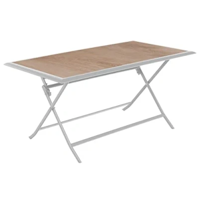 Image de Hespéride Table de Jardin Pliante rectangulaire Azua Houblon &amp; Blanc