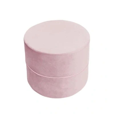 Image de MISIOO Rond Pouf Enfant Pouffe en Mousse Velours Meubles de Chambre d&#039;enfant Elégant Fauteuil Bebe 40 x 30 cm Violet