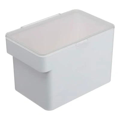 Image de YAMAZAKI 5611 TOWER Récipient pour aliments animaux (3,5 KG), blanc, Résine ABS/Silicone, minimaliste, 30 x 19.7 19.2 c m