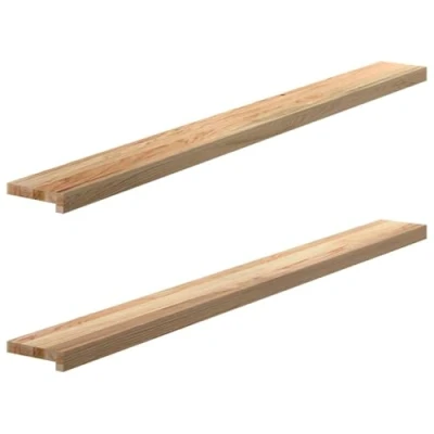 Image de VidaXL Appuis de fenêtre 2 pcs non traité 160x15x2cm bois chêne massif 4009092
