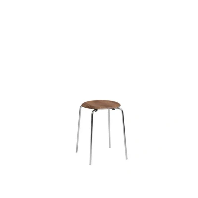 Image de Fritz Hansen Tabouret Dot Noyer chrome