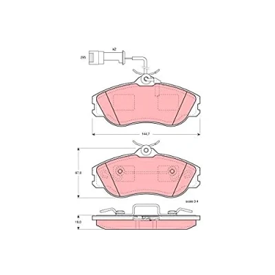 Image de TRW GDB816 Jeu de plaquettes frein contact signal d&#039;usure inclus avec vis d&#039;étrier accessoires AUDI: 80 B4 Avant, 100 C3 Berline