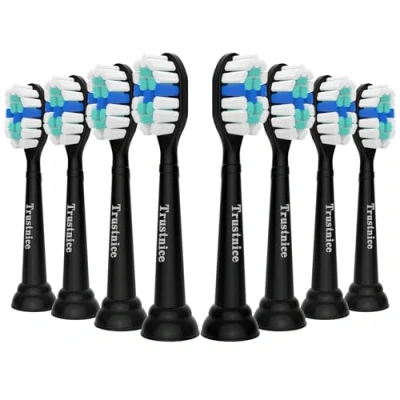 Image de Trustnice Têtes de Brosse à Dents Compatible avec Philips Sonicare Brossettes Rechange ProtectiveClean 4100 C2 Plaque Control, 8pcs