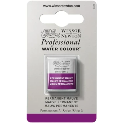 Image de Winsor &amp; Newton Aquarelle Professionnel Peinture Aquarelle, Haute Luminosité, Résistante à la Lumière, Qualité Archive, Demi Godet, Couleur Mauve Permanent