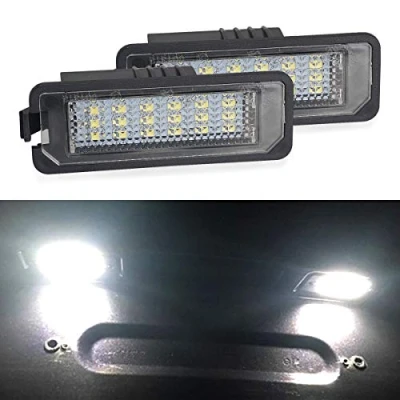 Image de MARCHFA KOLOME Compatible avec Golf 4 5 6 7 Polo Scirocco18 Smd Led Plaque D&#039;immatriculation Lampe Approbation E mark Canbus Sans Erreur 2 Pièces