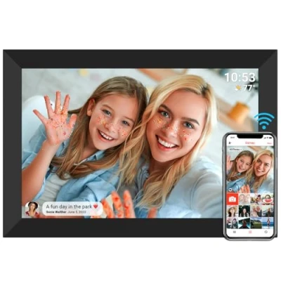 Image de Frameo Cadre Photo numérique Wi FI 32 Go 10,1&quot; 1280 x 800 IPS Écran Tactile LCD Smart Cloud avec Rotation Automatique Moments Partager immédiatement Via l&#039;application