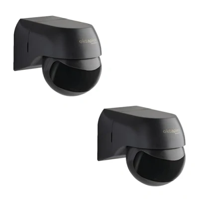 Image de Oktaplex Set de 2 Ana détecteurs Mouvement extérieur orientable 230V IP44 180 détecteur portée 10m en saillie Anthracite capteur Infrarouge Noir