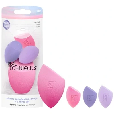 Image de Real Techniques Éponge pour le teint Sunrise to Sunset Miracle de avec kit 3 minis, ensemble 4 pièces