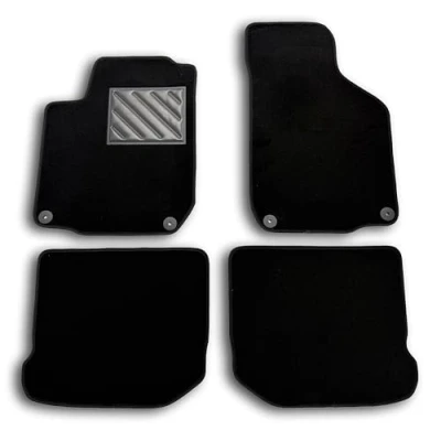 Image de Tapis de Sol sur Mesure, avec Talonnette en Caoutchouc renforcé, Boutons d&#039;ancrage, Noir