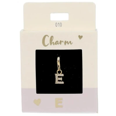 Image de Depesche 11785 010 Charms Express Yourself Pendentif pour Colliers et Bracelets, Lettre E,doré, comme Petit Cadeau, Multicolored, Normal