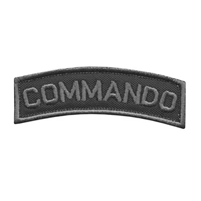 Image de Blackout Commando Shoulder Tab Subdued Army Military Tactical Morale Fastener Patch
