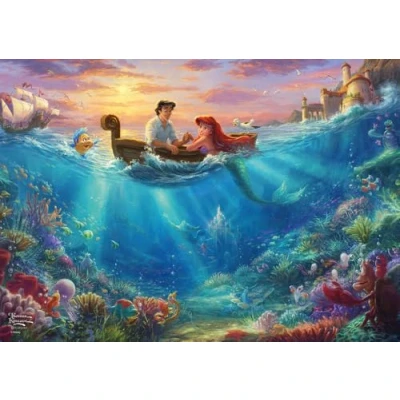 Image de Schmidt Spiele Thomas Kinkade Disney Ariel Puzzle 500 pièces dans Une boîte rétro, 59927, Coloré