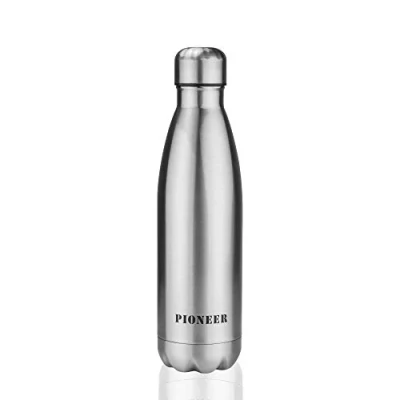 Image de Pioneer PVB500 Bouteille Isotherme sans BPA de l’Acier Inoxydable 18/10 500ML, Argent
