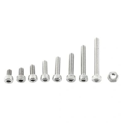 Image de Écrous et Boulons, 300pcs M2.5 A2 Vis à Tête Hexagonale en Acier Inoxydable Boulon Assortiment d&#039;écrous Hexagonaux(A: Cap head)