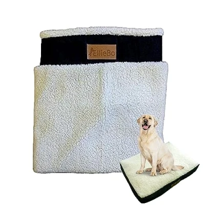 Image de Ellie Bo Chien de Rechange Housse Matelas avec Dessus Imitation Daim et Peau Mouton, 106,7 cm, XL, Noir