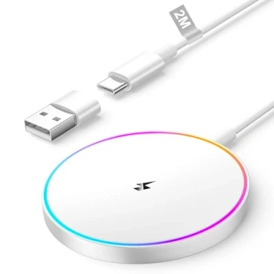 Image de 15W Chargeur Induction iPhone, Mag Safe pour Apple iPhone 16/16 Pro/16 Plus/16 Pro Max/15/15 Pro/15 Plus/14/13/12/AirPods Pro, Magnétique sans Fil Charge Rapide