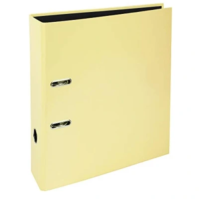 Image de Exacompta Réf. 53569E Carton de 10 classeurs à levier A4 Prem&#039;Touch AQUAREL Dos 80 mm Mécanique Dimensions extérieures : 32 x 28,5 8 cm Format classer Jaune citron