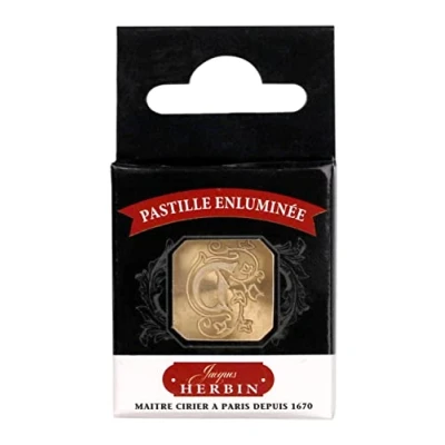 Image de Jacques Herbin 42004T Un sceau carré, lettre D enluminée pour cachet de cire Fabrication française