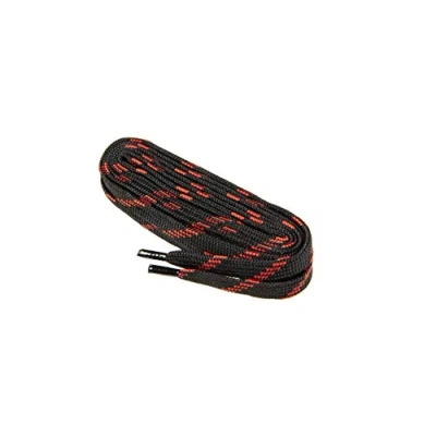 Image de WorkerWalker Laces Pro, Lacets Plats pour Chaussures de Travail et Sécurité, Tissage Robuste, Fabriqués en Europe par des Professionnels, 1 Paire (9131 noir avec rouge / 90 cm 35 pouce)