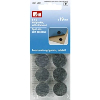 Image de Prym Gold Zack 8 Points Auto agrippants adhsifs Noir diamtre 2cm