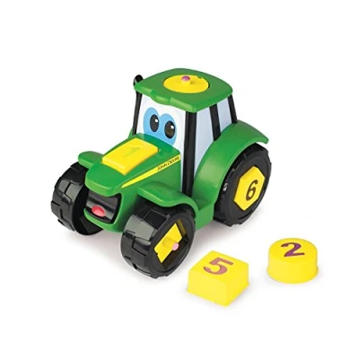 Image de TOMY John Deere Jouet Enfant Johnny Le Tracteur Formes et Chiffres 46654, Mini pour Apprendre les Formes, Couleurs Chiffres, Adapté aux Enfants de 18mois+