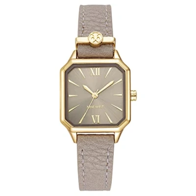 Image de Nine West Femmes Analogique Quartz Japonais Montre avec Bracelet en Simili Cuir 086702714377