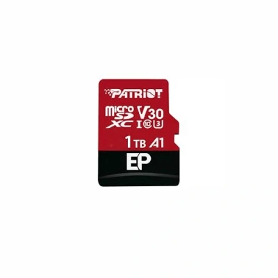 Image de Carte mémoire Patriot EP Series Micro SDXC 1 to V30 A1 UHS I U3 4K UHD avec Adaptateur SD PEF1TBEP31MCX