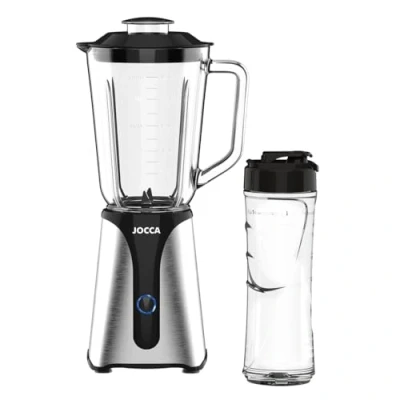 Image de Blender JOCCA 350 W Bol en verre 1 L + Bouteille 600 ml Noir