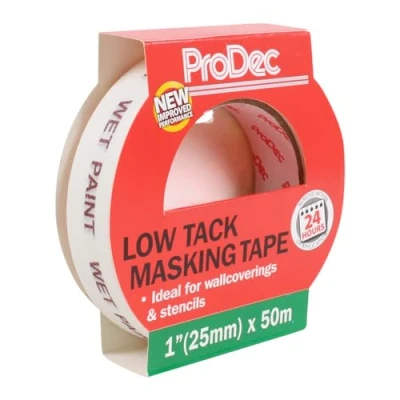 Image de ProDec Ruban de masquage 25 mm x 50 m multi surfaces peu collant pour délicates lignes nettes intérieures compatible avec toutes les peintures
