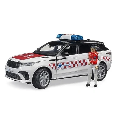 Image de Bruder Range Rover Velar Hulpverleningsvoertuig met figuur en licht geluid