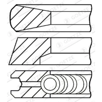Image de GOETZE ENGINE 08 854700 00 Jeu De Segments Pistons 94,4 IVECO: DAILY 2 Kasten/Kombi, Pritsche/Fahrgestell, 3