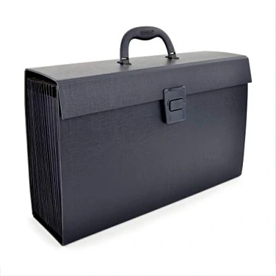 Image de Rapesco 1555 Trieur Valisette avec 19 Compartiments, A4+, Noir