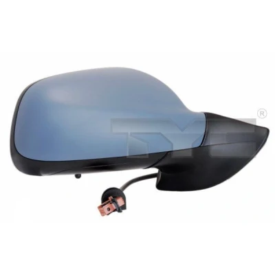 Image de Rétroviseur extérieur Tyc 326 0081 droit avec couche d&#039;apprêt teinté en bleu, convexe, chauffant, capteur de température, pour ajustage électriqu