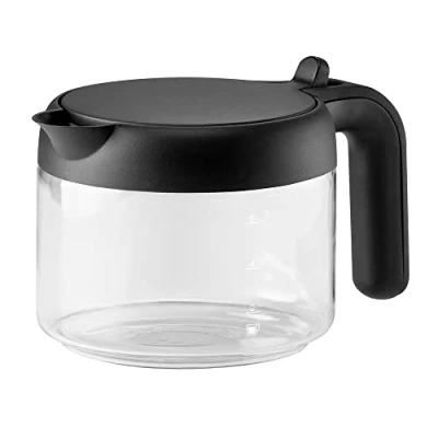 Image de De&#039;Longhi Pot à Café, Cafetière en Verre pour Machines Café Grains, avec Couvercle Plastique, Facile Manipuler et Transporter, DLSC021, Capacité 750ml, Noir