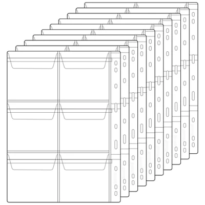Image de Pages de poche à monnaie 6 pochettes/feuille Inserts standard 9 trous Manchons collecte pour pièces médailles cartes collectionner 10 feuilles CS03106
