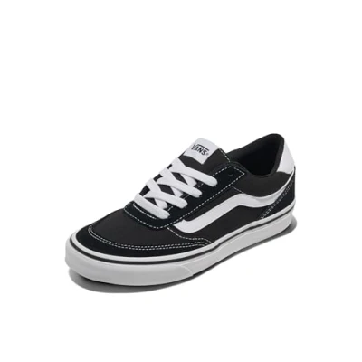 Image de Vans Femme Brooklyn Ls Basket, Toile en Daim Noir et Blanc, 42 EU