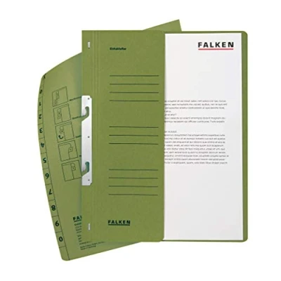 Image de Falken Réf. 80004013001F Carton de 50 chemises à crochet A4 1/2 VD KH Vert