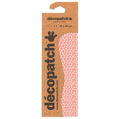 Image de Décopatch C886C Une pochette de 3 feuilles papier imprimé 30x40 cm, Empruntes effet fluo