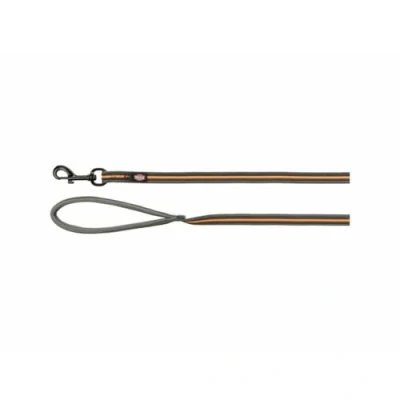 Image de TRIXIE Fusion Sangle de Trace, caoutchoutée, M XL, 5 m/17 mm, Graphite/Papaye