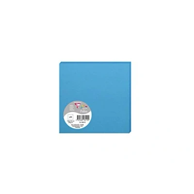 Image de Clairefontaine 1841C Paquet de 25 Cartes Simples Format Carré 13,5x13,5cm 210g/m² Coloris Turquoise Cartons d&#039;Invitation Evènements et Correspondance Gamme Pollen Papier Premium Lisse