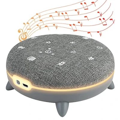 Image de TERRAILLON ZEN BOX, Aide à la relaxation, Machine Bruit Blanc avec 7 sons apaisants, Streaming musique via Bluetooth, 8 ambiances lumineuses, programmes 30 60 90 min, USB C