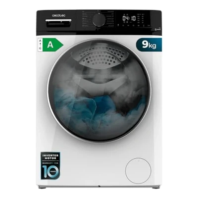 Image de Cecotec Bolero Dresscode 9610 Inverter A. 2000W, 1400 tr/min, fonction vapeur, moteur Plus, 15 programmes, optimise le niveau d&#039;eau et temps de lavage